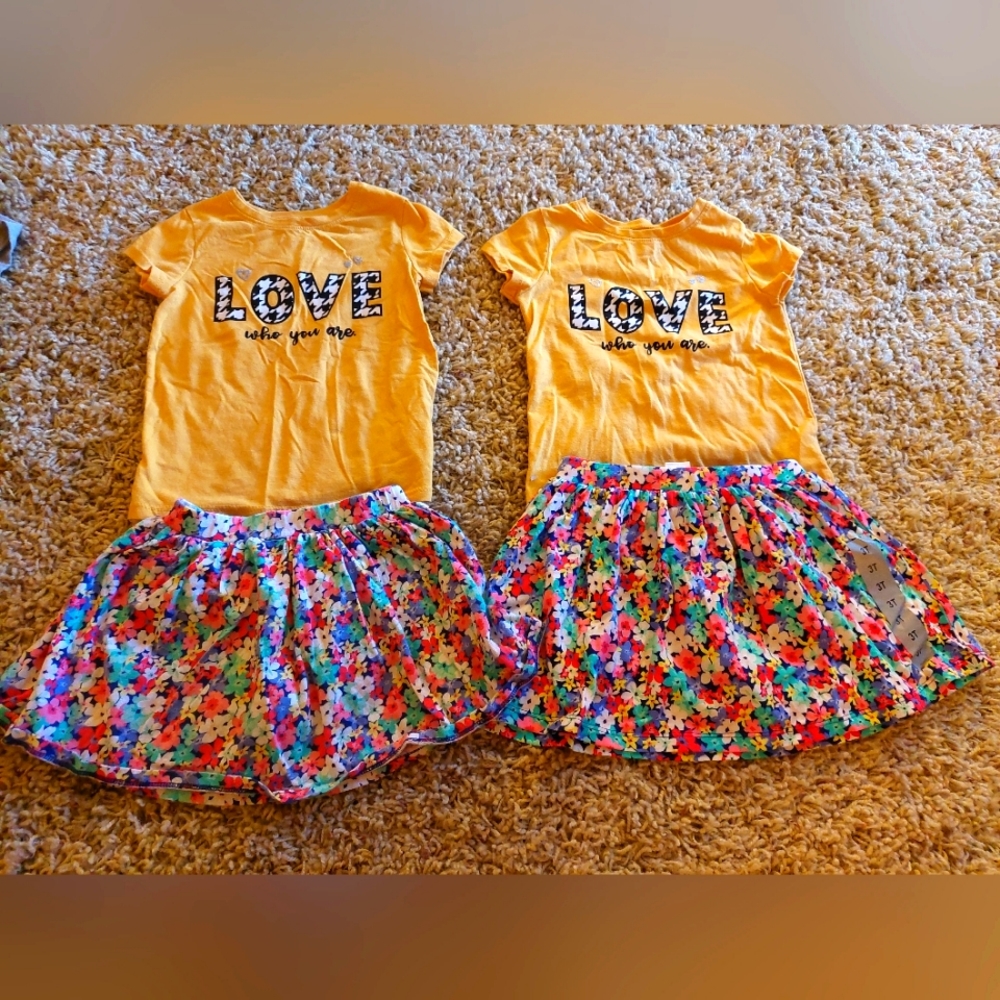Matching Skirt and Skirt outfits 3T